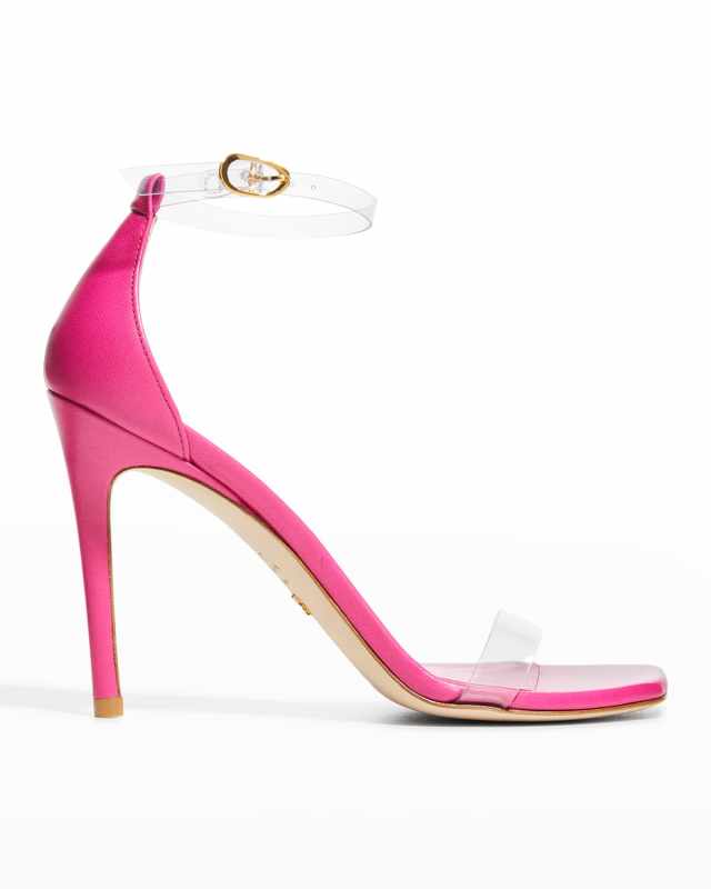 Nudistcurve Clear Ankle-Strap Heel Sandals